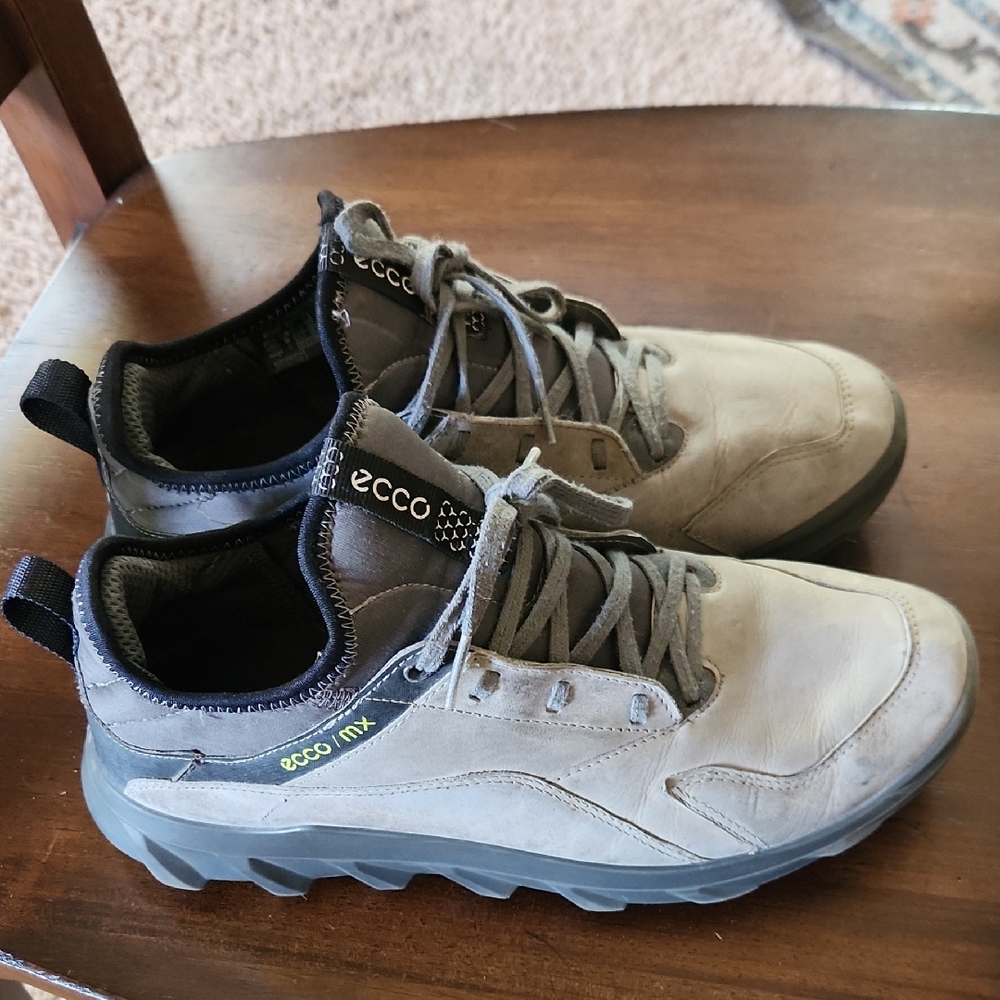 ECCO MX  Gray Leather Shoes Mens Size 40